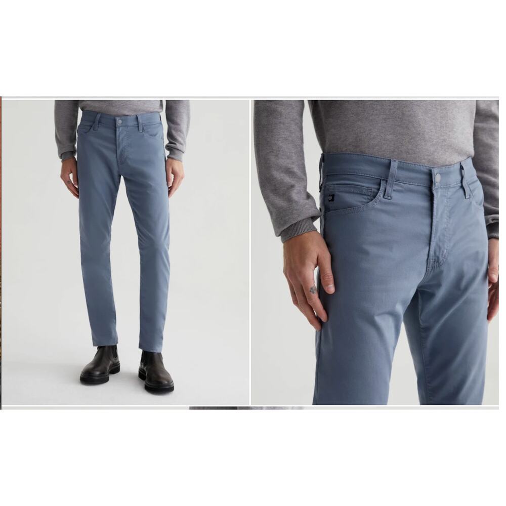 Adriano Goldschmied Tellis Commuter Modern Slim Fit Pants Blue Geometric 36x24